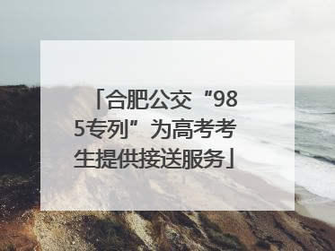 合肥公交“985专列”为高考考生提供接送服务