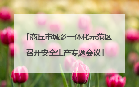 商丘市城乡一体化示范区召开安全生产专题会议