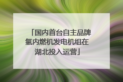 国内首台自主品牌氢内燃机发电机组在湖北投入运营