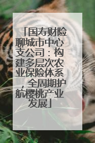 国寿财险聊城市中心支公司：构建多层次农业保险体系，全周期护航樱桃产业发展
