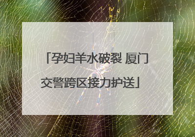 孕妇羊水破裂 厦门交警跨区接力护送