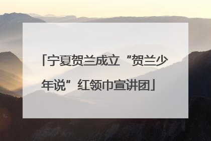 宁夏贺兰成立“贺兰少年说”红领巾宣讲团