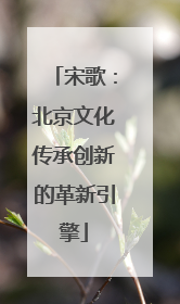 宋歌：北京文化传承创新的革新引擎