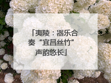 夷陵：器乐合奏“宜昌丝竹”声韵悠长