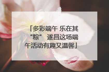 多彩端午 乐在其“粽” 遂昌这场端午活动有趣又温馨