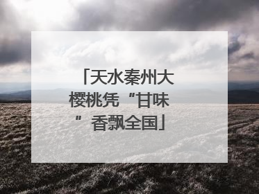天水秦州大樱桃凭“甘味”香飘全国
