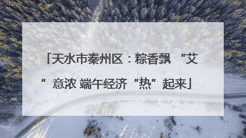 天水市秦州区：粽香飘 “艾”意浓 端午经济“热”起来