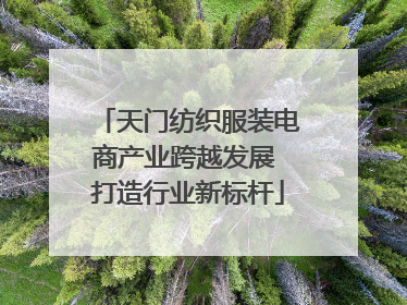 天门纺织服装电商产业跨越发展 打造行业新标杆