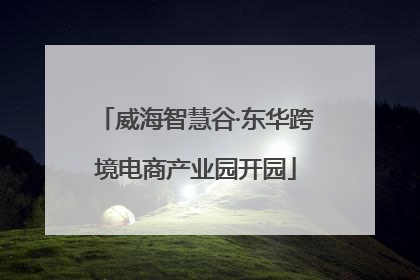 威海智慧谷·东华跨境电商产业园开园