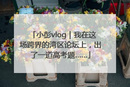 小彭vlog｜我在这场跨界的湾区论坛上，出了一道高考题……