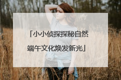 小小侦探探秘自然 端午文化焕发新光