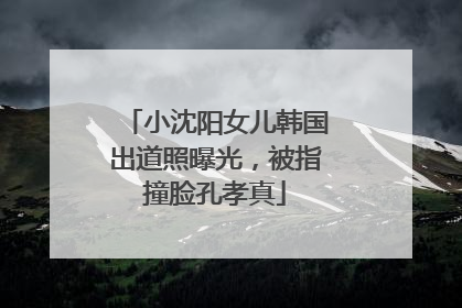 小沈阳女儿韩国出道照曝光，被指撞脸孔孝真
