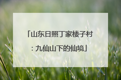 山东日照丁家楼子村：九仙山下的仙境