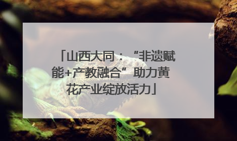 山西大同：“非遗赋能+产教融合”助力黄花产业绽放活力