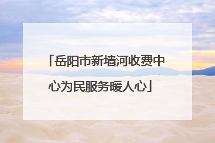 岳阳市新墙河收费中心为民服务暖人心