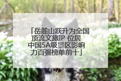 岳麓山跃升为全国顶流文旅IP 位居中国5A级景区影响力百强榜单前十
