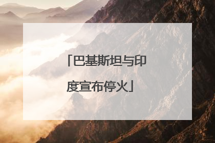 巴基斯坦与印度宣布停火