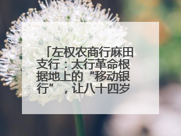 左权农商行麻田支行：太行革命根据地上的“移动银行”，让八十四岁老人笑开颜