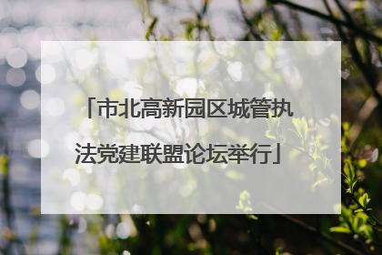 市北高新园区城管执法党建联盟论坛举行