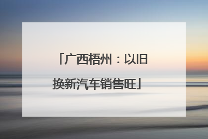 广西梧州：以旧换新汽车销售旺