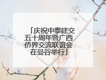 庆祝中泰建交五十周年暨广西侨界交流联谊会在曼谷举行