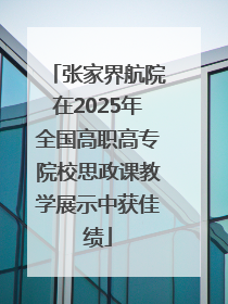 张家界航院在2025年全国高职高专院校思政课教学展示中获佳绩