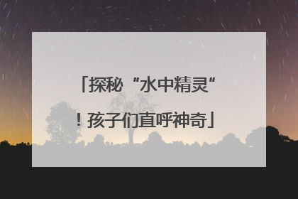 探秘“水中精灵”！孩子们直呼神奇