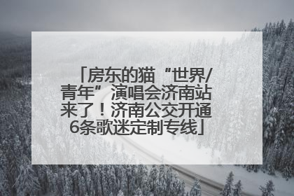 房东的猫“世界/青年”演唱会济南站来了！济南公交开通6条歌迷定制专线