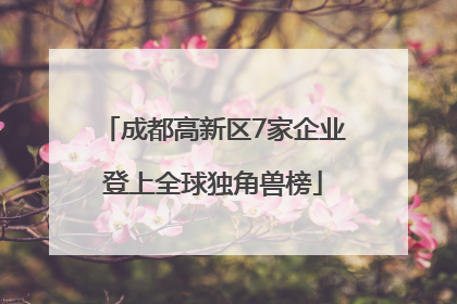 成都高新区7家企业登上全球独角兽榜