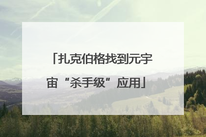 扎克伯格找到元宇宙“杀手级”应用