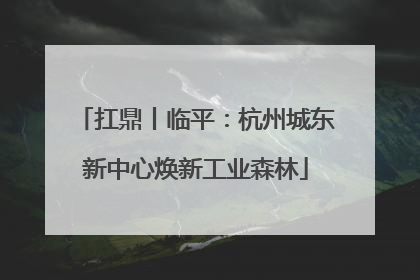 扛鼎丨临平：杭州城东新中心焕新工业森林