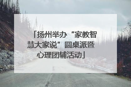 扬州举办“家教智慧大家说”圆桌派暨心理团辅活动