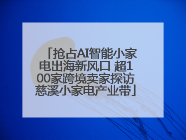 抢占AI智能小家电出海新风口 超100家跨境卖家探访慈溪小家电产业带