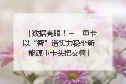 数据亮眼！三一重卡以“智”造实力稳坐新能源重卡头把交椅