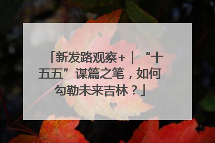 新发路观察+｜“十五五”谋篇之笔，如何勾勒未来吉林？