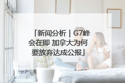新闻分析｜G7峰会在即 加拿大为何要放弃达成公报