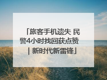 旅客手机遗失 民警4小时找回获点赞｜新时代新雷锋