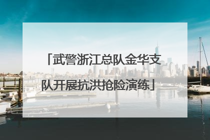 武警浙江总队金华支队开展抗洪抢险演练
