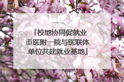 校地协同促就业 重医附一院与医联体单位共建就业基地