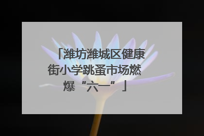 潍坊潍城区健康街小学跳蚤市场燃爆“六一”
