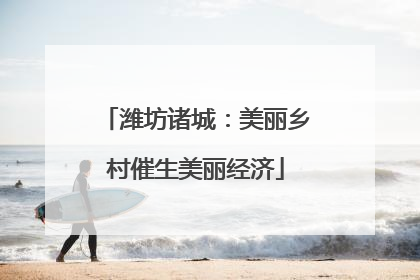 潍坊诸城：美丽乡村催生美丽经济