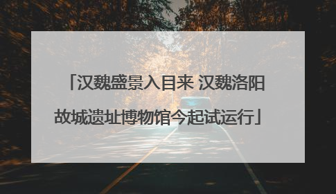 汉魏盛景入目来 汉魏洛阳故城遗址博物馆今起试运行