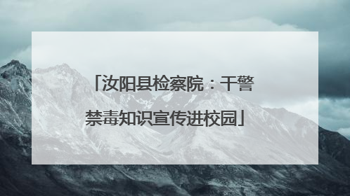 汝阳县检察院：干警禁毒知识宣传进校园