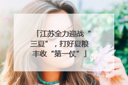 江苏全力迎战“三夏”，打好夏粮丰收“第一仗”