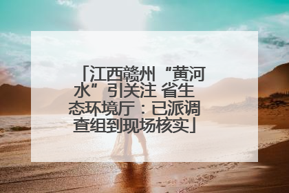 江西赣州“黄河水”引关注 省生态环境厅：已派调查组到现场核实