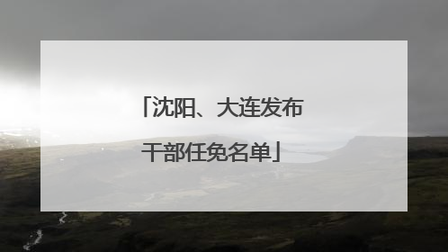 沈阳、大连发布干部任免名单