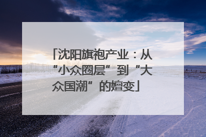 沈阳旗袍产业：从“小众圈层”到“大众国潮”的嬗变