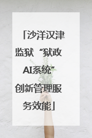 沙洋汉津监狱“狱政AI系统”创新管理服务效能