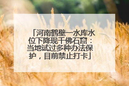 河南鹤壁一水库水位下降现千佛石窟：当地试过多种办法保护，目前禁止打卡