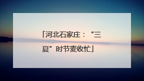 河北石家庄：“三夏”时节麦收忙